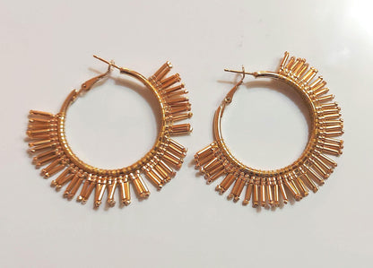 Miyuki Seed Bead Fringe Earrings, Handwoven Japanese Drop Earrings, Modern Minimal Statement Jewelry