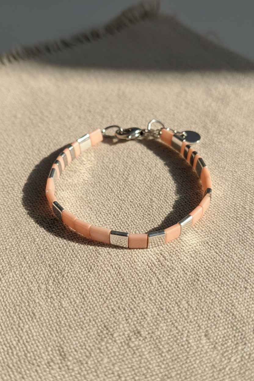 Rose Gold Bracelet Stack – Miyuki Beaded Bracelets Set | Minimalist Jewelry | Gem N Glow by Natali