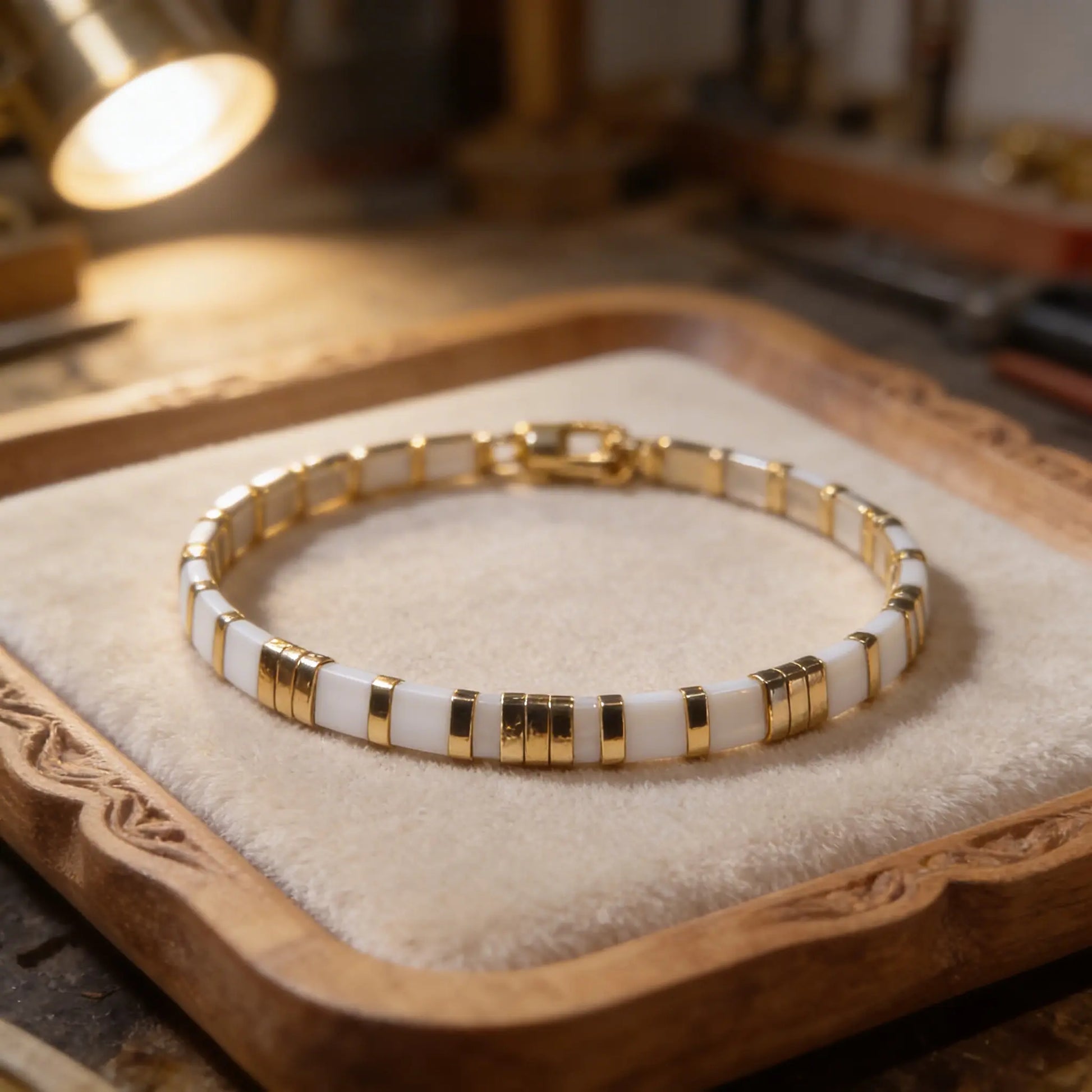 Ivory Line Bracelet - Gemnglow