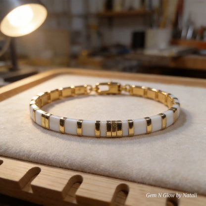 Ivory Line Bracelet - Gemnglow