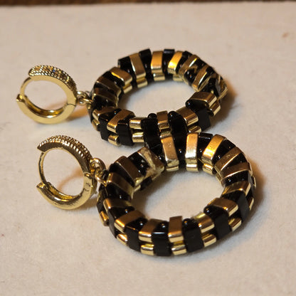 Noir Luxe Hoops - Gemnglow