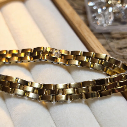 Golden Structure Bracelet | Minimal Gold Miyuki Tila Jewelry - Gemnglow